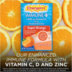Emergen-C Immune+ Vitamina C 1000 mg - 30 Sobres - Sabor Naranja Super