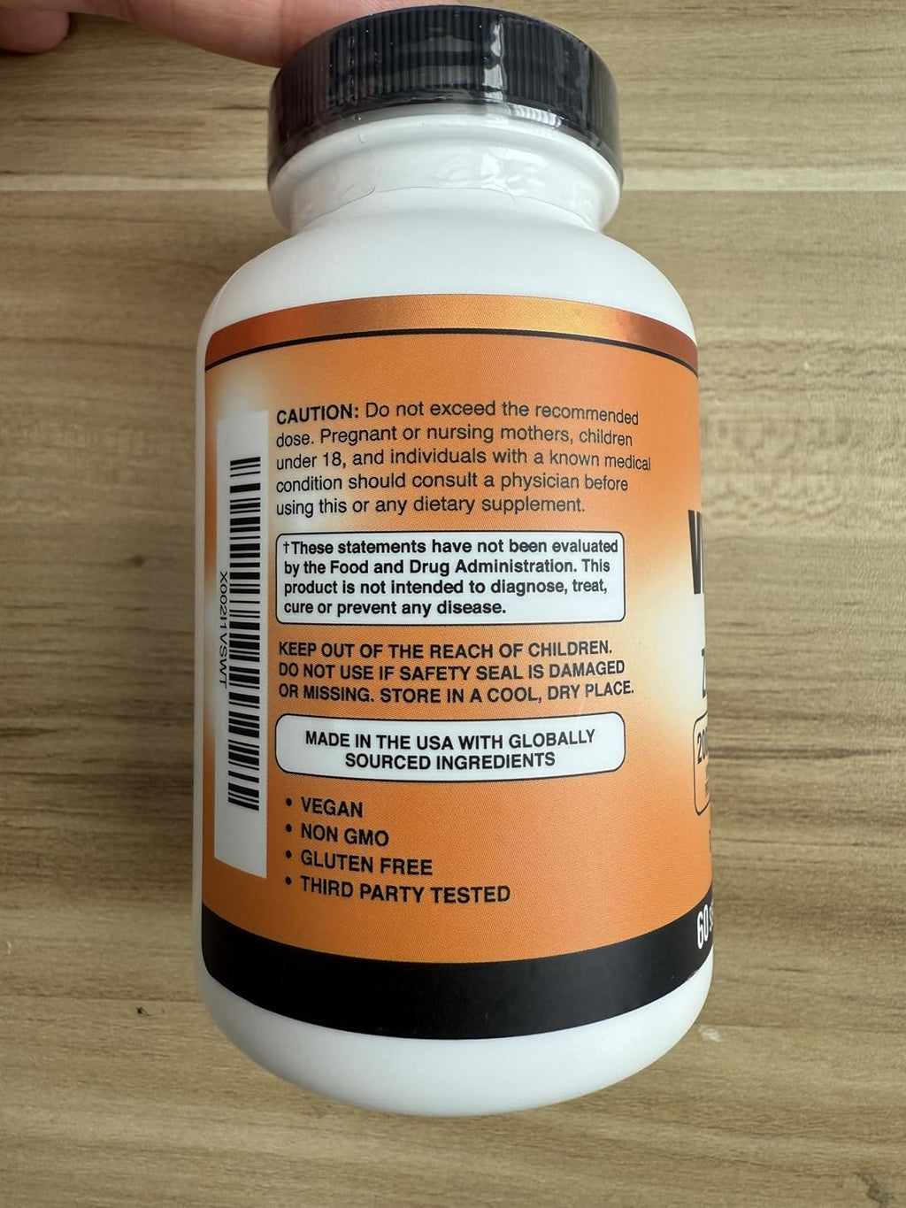 American Standard Supplements Vitamina C 2000mg con Zinc y Escaramujo - 120 Cápsulas