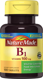 Nature Made Vitamina B-1 100 mg, 100 Comprimidos (Paquete de 3)