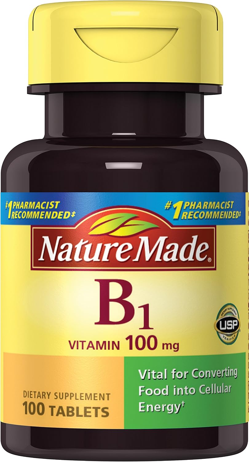 Nature Made Vitamina B-1 100 mg, 100 Comprimidos (Paquete de 3)