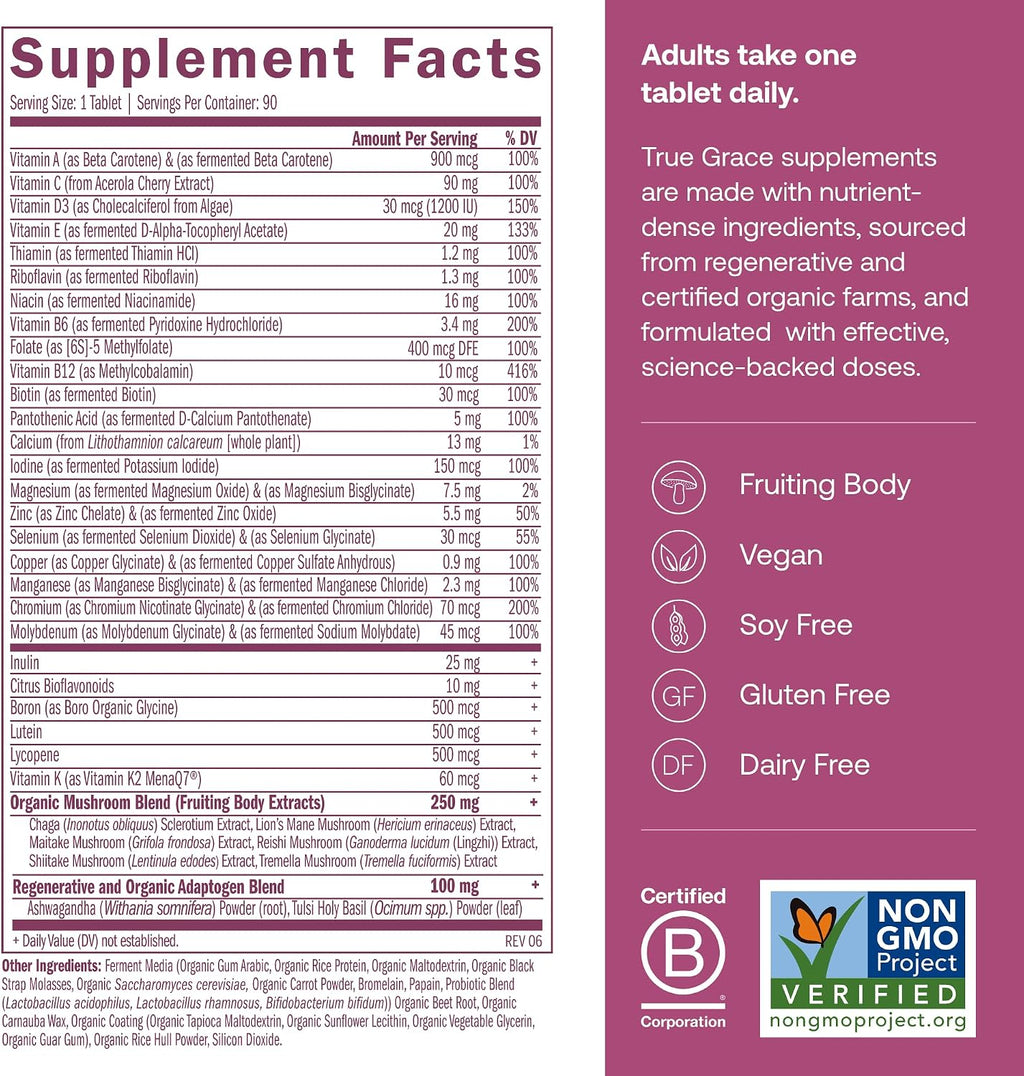 True Grace One Daily Multivitamínico Mujeres 40+ - 90 Comprimidos