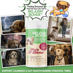 Relaxin’ Rover Suplemento Calmante con Probióticos para Perros con Valeriana, Manzanilla y GABA para Alivio del Estrés y la Ansiedad, Delicioso Sabor a Hueso T-Bone, 20 Dosis