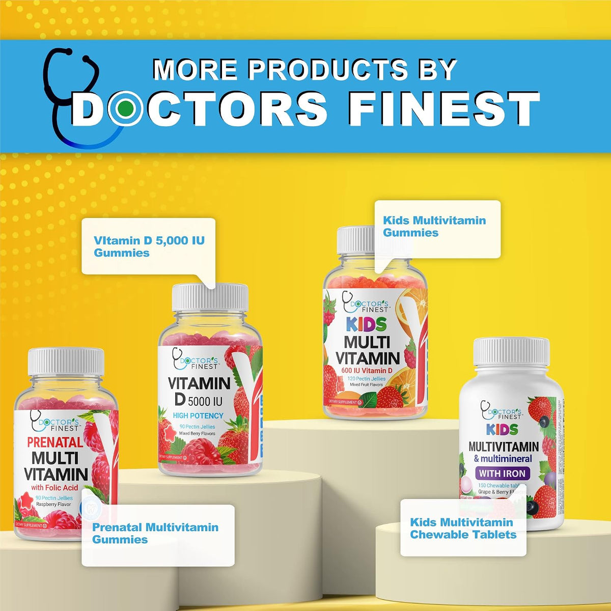 Doctors Finest Gomitas de Vitamina C para Niños – Vegano, Sin Gluten – Sabor Naranja – 250mg – 90 Gomitas (45 Dosis) – Image 6