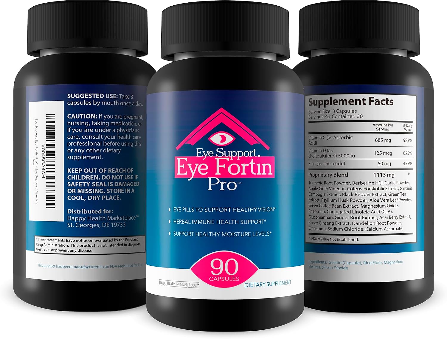 Eye Support Eye Fortin Pro - Complemento para la Visión con Vitaminas y Hierbas