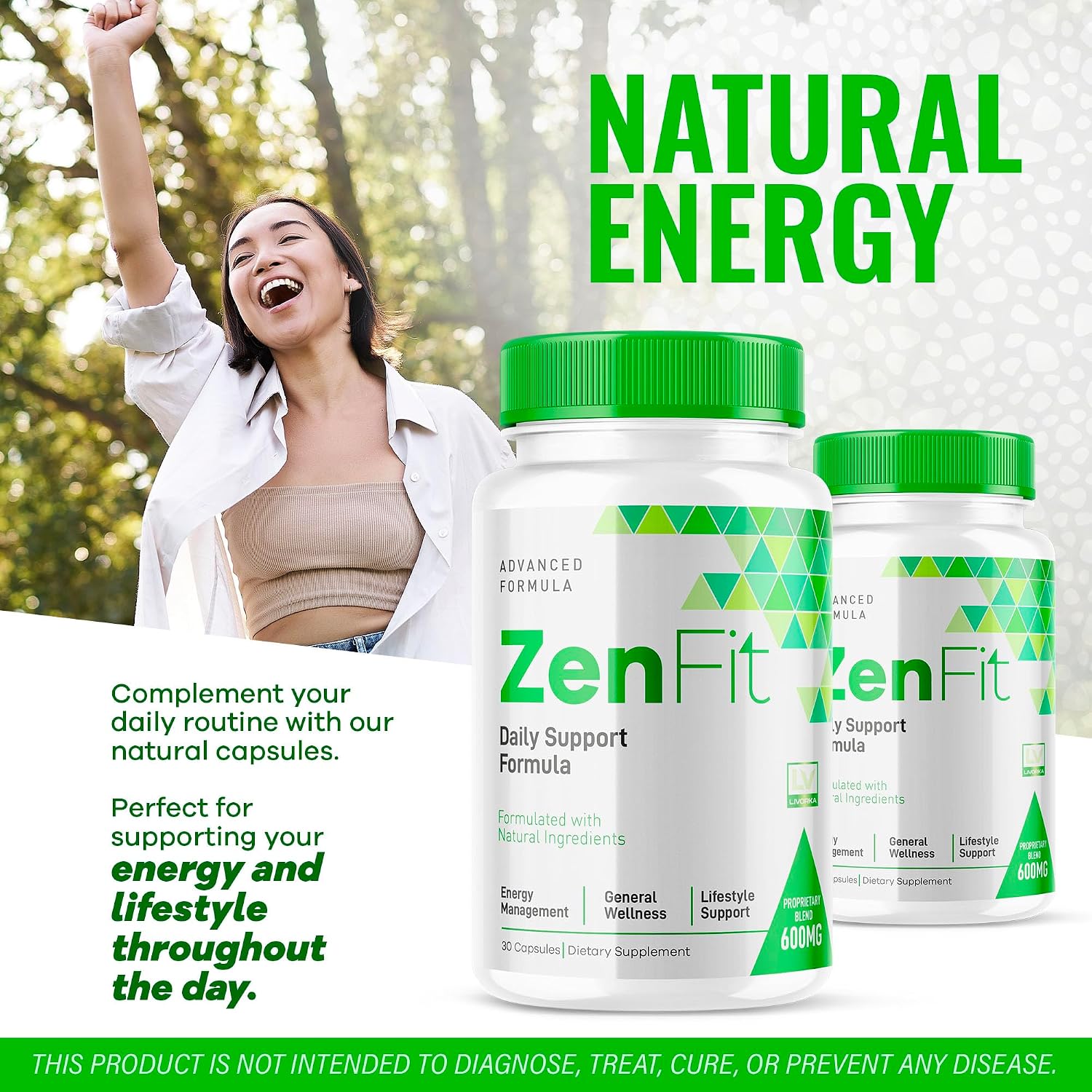 LIVORKA Zenfit Cápsulas (Pack de 2) - 60 Cápsulas, Suplemento Natural