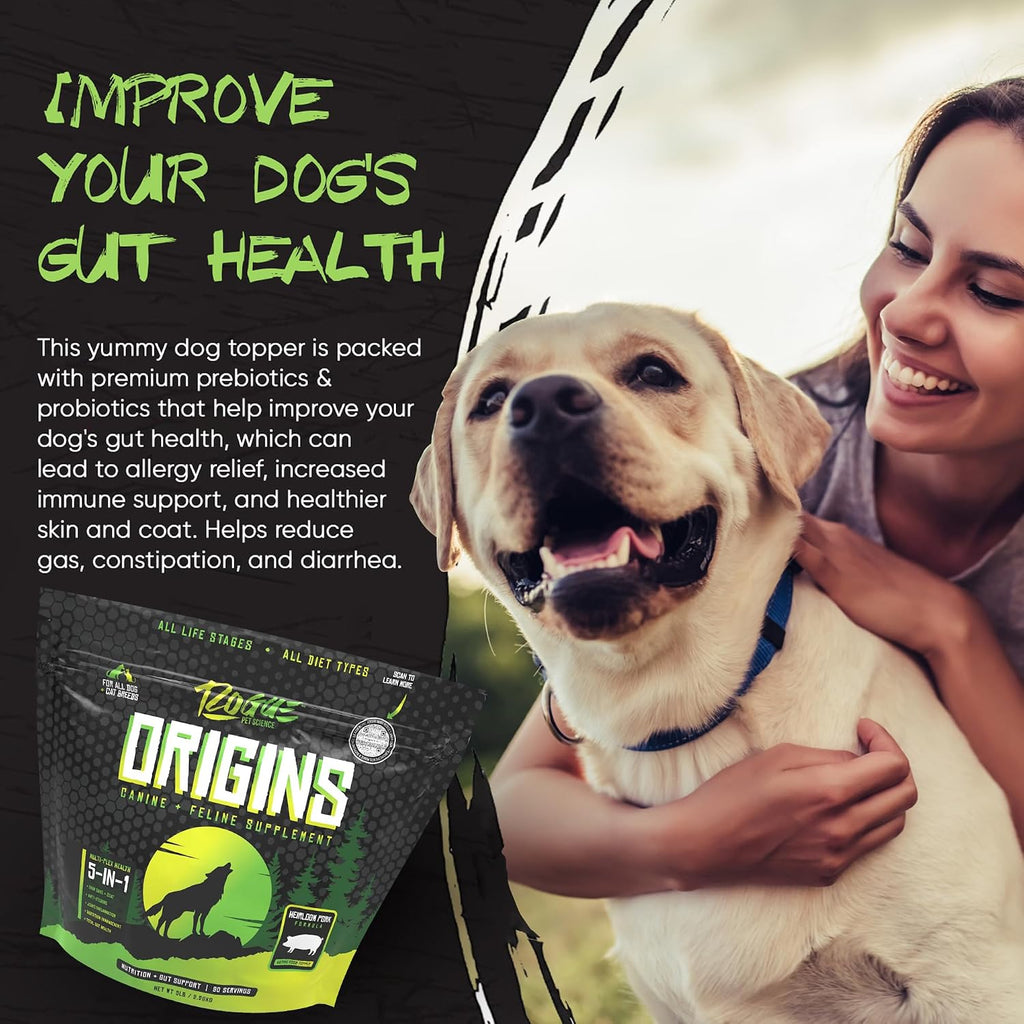 Orígenes 5-en-1 Suplemento para Perros - Topper en Polvo con Proteína de Cerdo - 2.27 kg