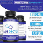 Rave Doctor 5 HTP Supplement – Complemento Alimenticio con 5-HTP, Vitaminas y Antioxidantes (Vegano)