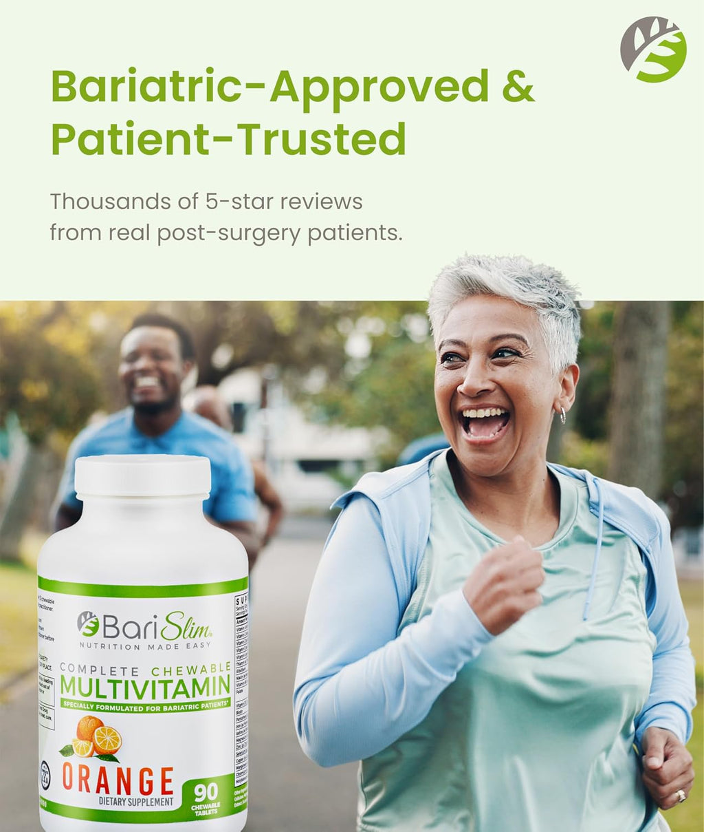 BariSlim Complete Multivitamínico Bariátrico Masticable - 45 mg Hierro - 90 Comprimidos Sabor Bayas Mixtas