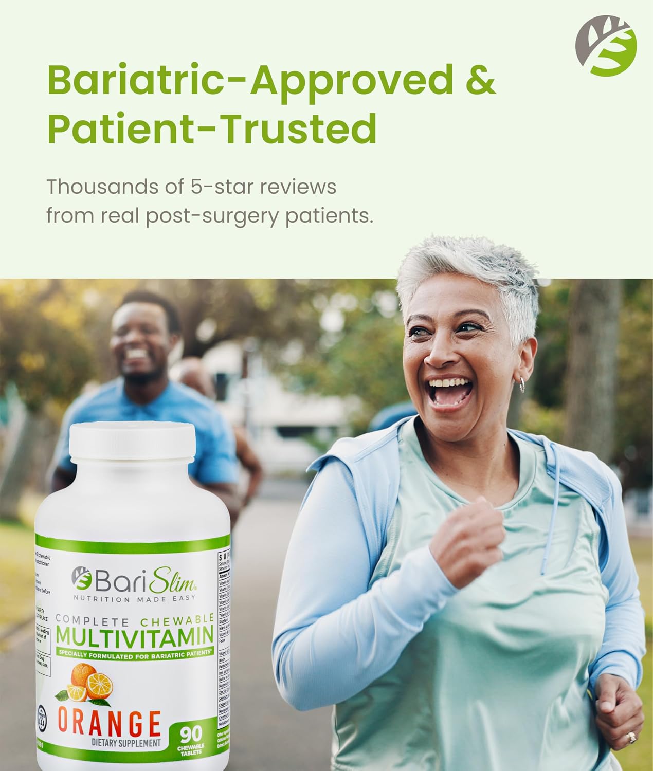 BariSlim Complete Multivitamínico Bariátrico Masticable - 45 mg Hierro - 90 Comprimidos Sabor Bayas Mixtas