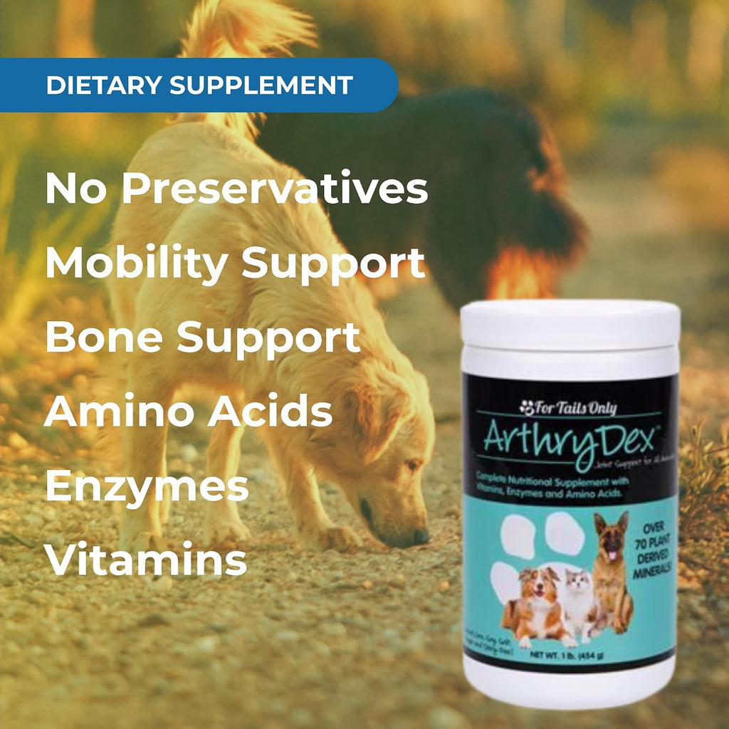 Youngevity Arthrydex Complete Nutritional Supplement for Dogs and Cats - Vitamins, Probiotics, and Enzymes - 2 x 454g Jars