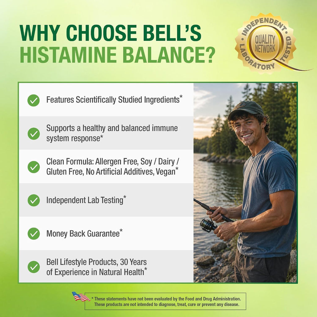 Bell Histamine Balance - Natural Histamine Balance Supplement, 30 Vegetable Capsules
