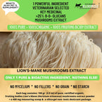 PETS ORGANICS ELIXIROZ Extracto de Melena de León para Perros y Gatos - Concentrado 8:1-12:1 - 250 Servicios