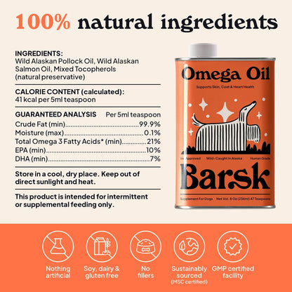 Barsk Aceite de Salmón Salvaje de Alaska para Perros y Gatos - Rico en Omega 3 EPA y DHA – Image 7