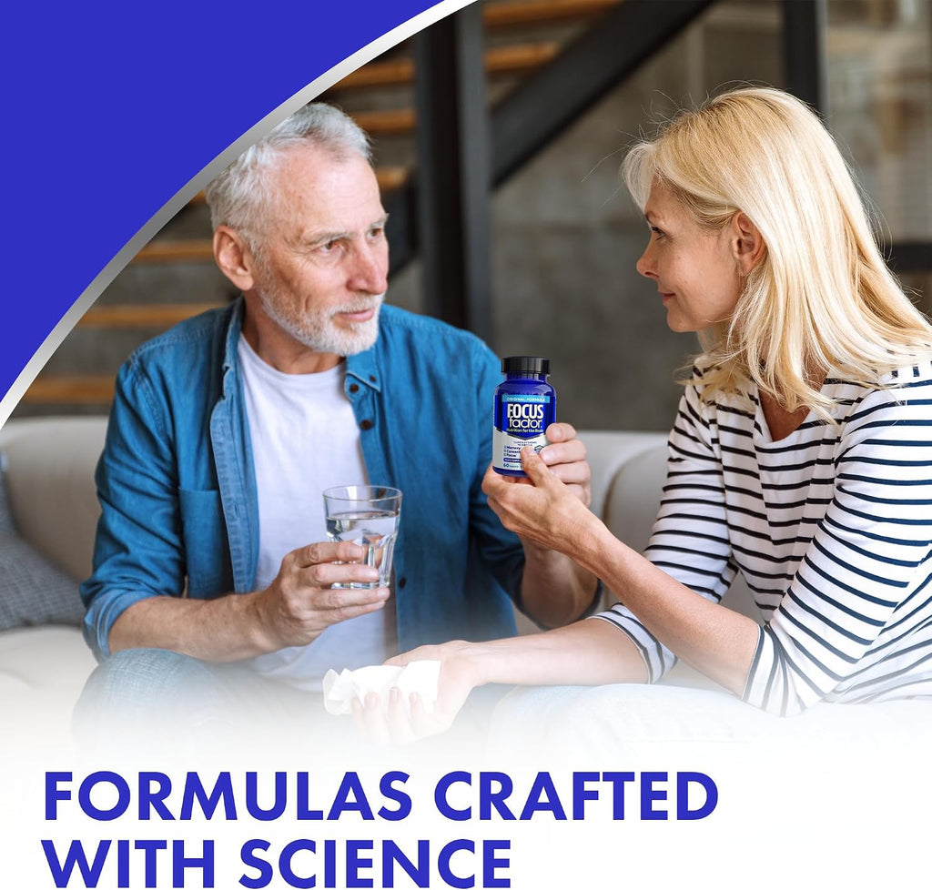Focus Factor Nutrition for The Brain - Suplemento Multivitamínico Completo para la Memoria y Concentración, 60 Comprimidos