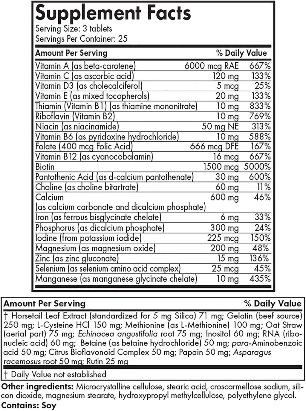 Futurebiotics Hair, Skin, & Nails Beauty Multivitamin, 75 Comprimidos