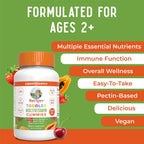 MARYRUTH'S Sugar Free Vitamin Gummies for Kids Age 2 | 2 Month Supply Multivitamin with Vitamin C, D3, Zinc | 1 Gummy Per Day | Toddler Vitamins | Sugar Free | Vegan | Non GMO | 60 Count