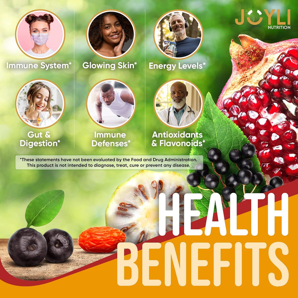 JOYLI Nutrition Multivitamin Gummies - 2 Paquetes (60 Gominolas) - Sin Azúcar