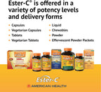 American Health Ester-C Vitamina C con Bioflavonoides Cítricos 500 mg, 120 Cápsulas