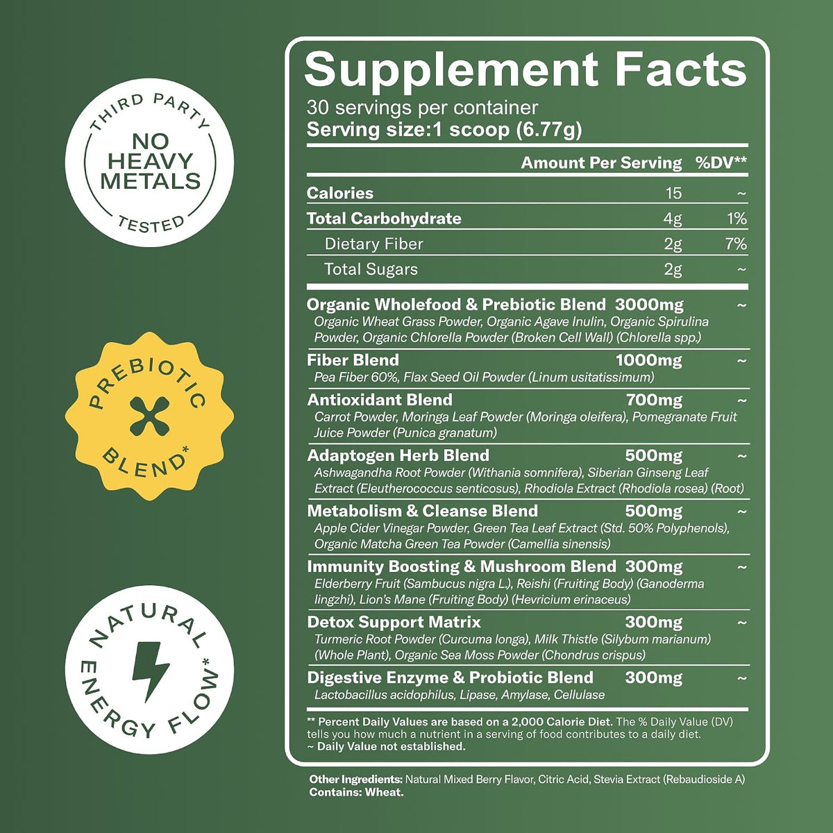 TrueSeaMoss Super Greens Polvo con Matcha – Matcha y té verde: ricos en antioxidantes como las catequinas. – Image 2