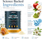 Lazu Golden Wellness Colostro Bovino con Miel de Manuka, Probióticos y Omega-3 - 450g