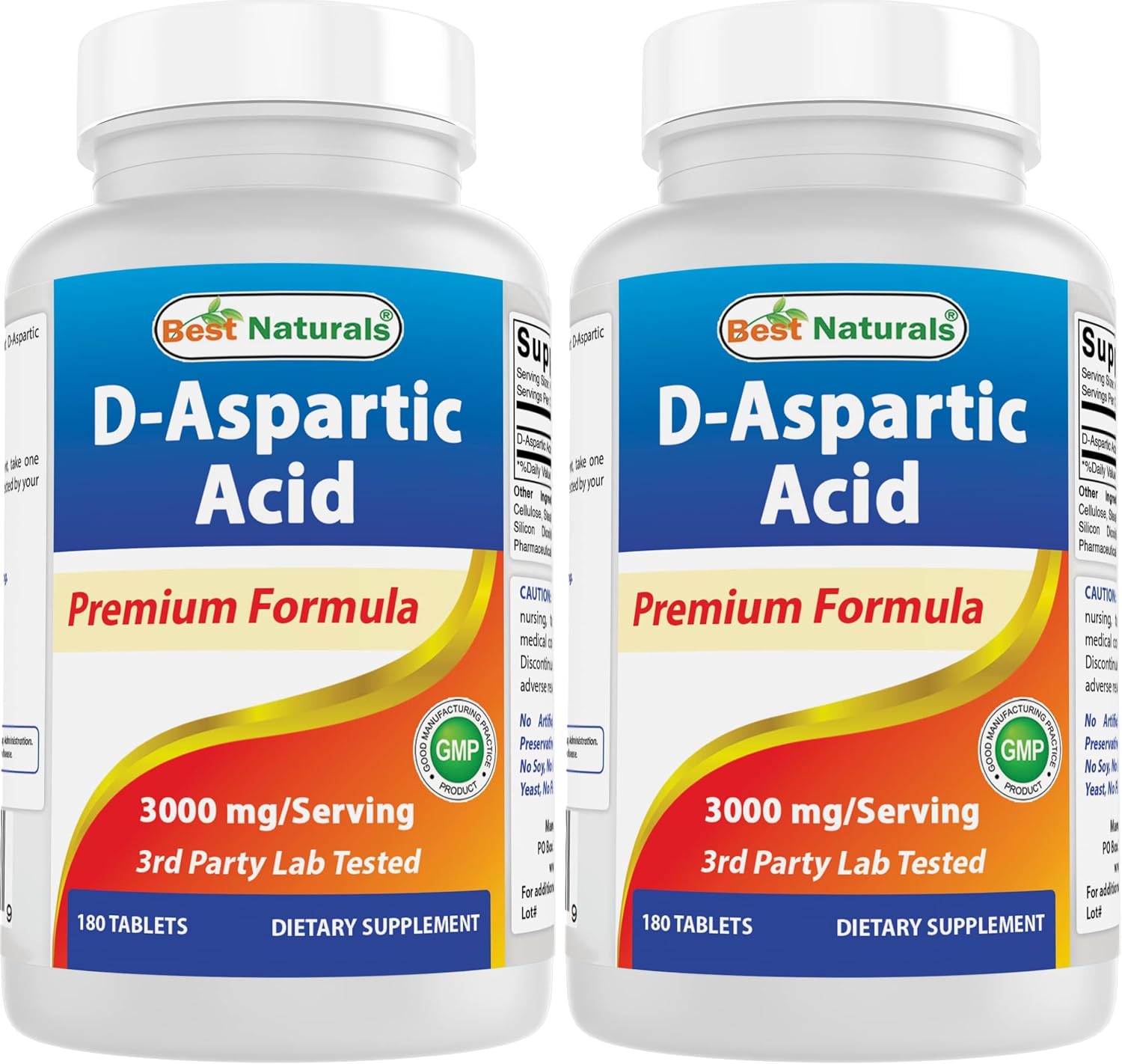 Best Naturals D-Aspartic Acid (DAA) 3000mg – 180 Comprimidos