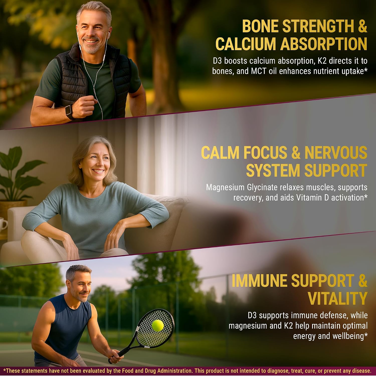 Líquido de Vitamina D3 con K2 y Magnesio Glicinato | 10.000 UI D3 + 200 mcg K2 MK-7