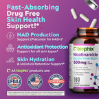 biophix B-3 Nicotinamida 500 mg, 180 Cápsulas (Paquete de 2)
