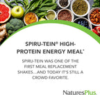 NaturesPlus SPIRU-TEIN, Melocotón y Nata – 2.24 lb – Proteína vegetal en polvo con vitaminas y minerales
