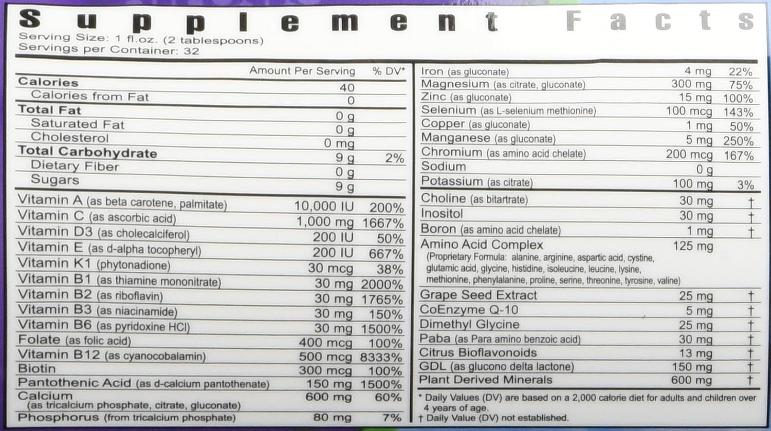 Youngevity Ultimate Classic® - Complejo Multivitamínico y Mineral Líquido (946 ml)
