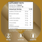 bioQuad Lactoferrin Gold 1.8 – Apoyo Inmunitario, Salud Digestiva y Absorción de Hierro – Sin Lactosa, Sin Gluten, No GMO (60 Cápsulas)