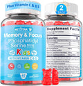 Nextdia Phosphatidylserina 100mg Gomitas para Niños y Adolescentes - Con Vitamina C y D3 - Sin Azúcar, Vegano, Sin Gluten - 2 Paquetes