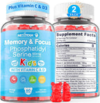 Nextdia Fosfatidilserina 100mg Gominolas de Concentración para Niños y Adolescentes con Vitamina C y D3 - 60 Gominolas
