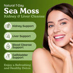 Atlantic Naturals Sea Moss 7 Day Detox - Depuración Natural de Hígado, Vesícula y Riñones - Sabor Piña (397g)