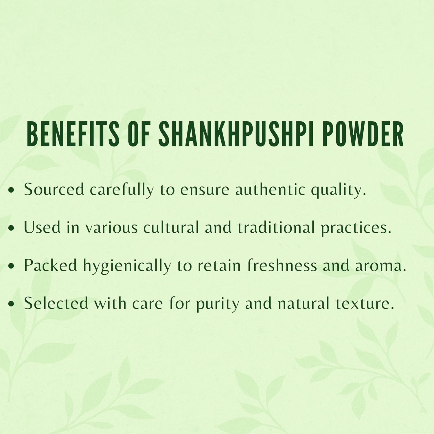 Shankhpushpi Powder 100g | Convolvulus Pluricaulis | Vegano | Sin Gluten | No GMO