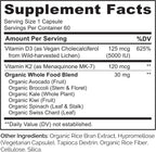 NATURELO Vitamina D3 + K2 Vegano, 60 Cápsulas