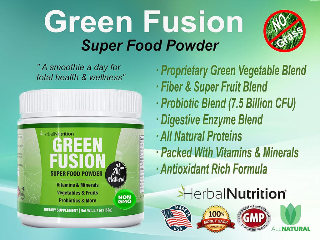 Green Fusion Superfood Powder - Frutas, Verduras y Probióticos