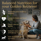 Prestige Breed Multivitaminas para Golden Retriever, Nutrición Equilibrada, 90 Comprimidos, Hecho en EE.UU. con Bacon Auténtico