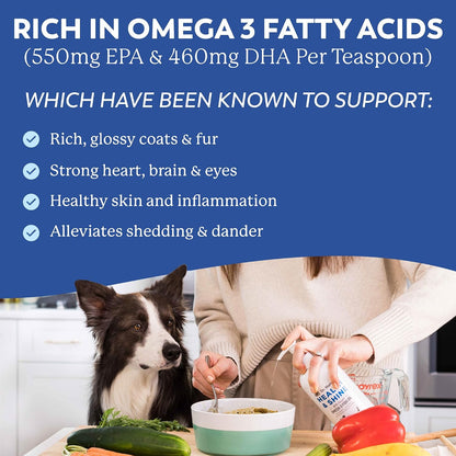 Dr. Harvey’s Health & Shine Omega 3 Aceite – Práctico dosificador: La botella de 473 ml (16 oz) viene con un – Image 4