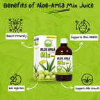 Basic Ayurveda Aloe Vera & Amla Herbal Mix Juice 480 ml