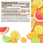 ANDREW LESSMAN Vitamina C 500 Complex 360 Cápsulas - Vitamina C No Ácida con Bioflavonoides Cítricos para el Sistema Inmunitario y Apoyo Antioxidante, Sin Molestias Estomacales, Cápsulas Pequeñas y Fáciles de Tragar