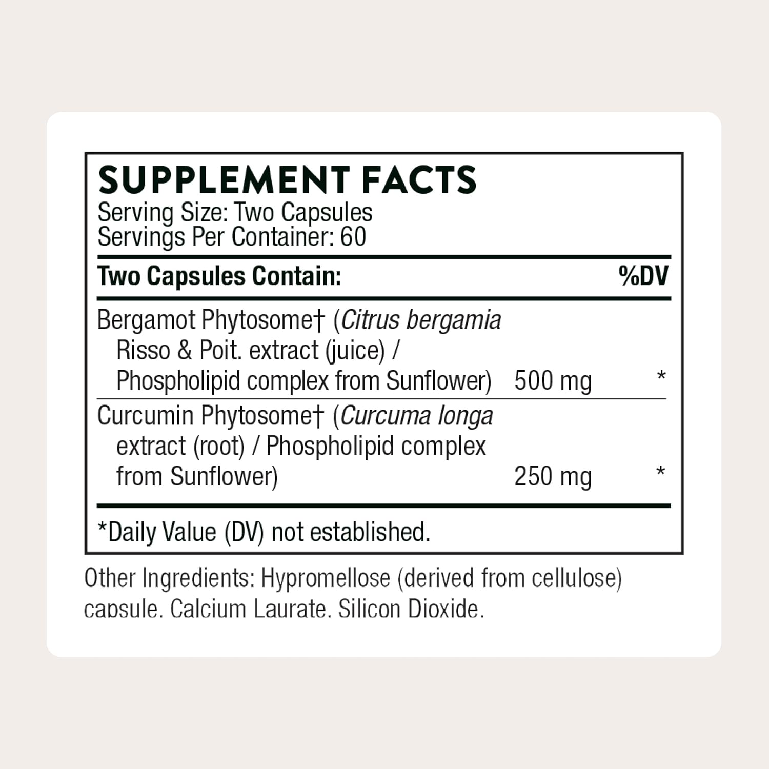 THORNE Metabolic Health - Bergamota y Cúrcuma Fitocoma - 120 Cápsulas