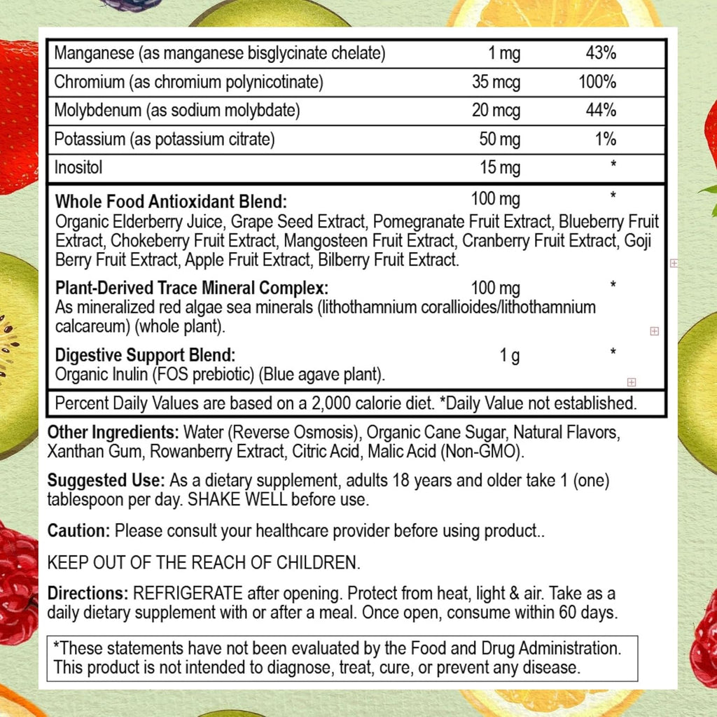 Go Healthy Complete Liquid Multivitamin | Vegan | 32 Doses | Mango and Peach Flavor