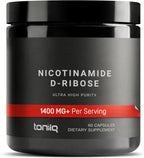 Toniiq Ultra High Potency 1400mg NAD Supplement - Complexo de Niacina B3 con RiaGev