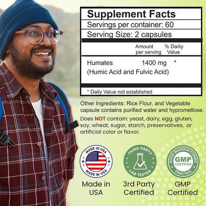 Fulvic Humic Mineral Blend – Complejo de Minerales Traza y Electrolitos, 120 Cápsulas Veganas – Image 5