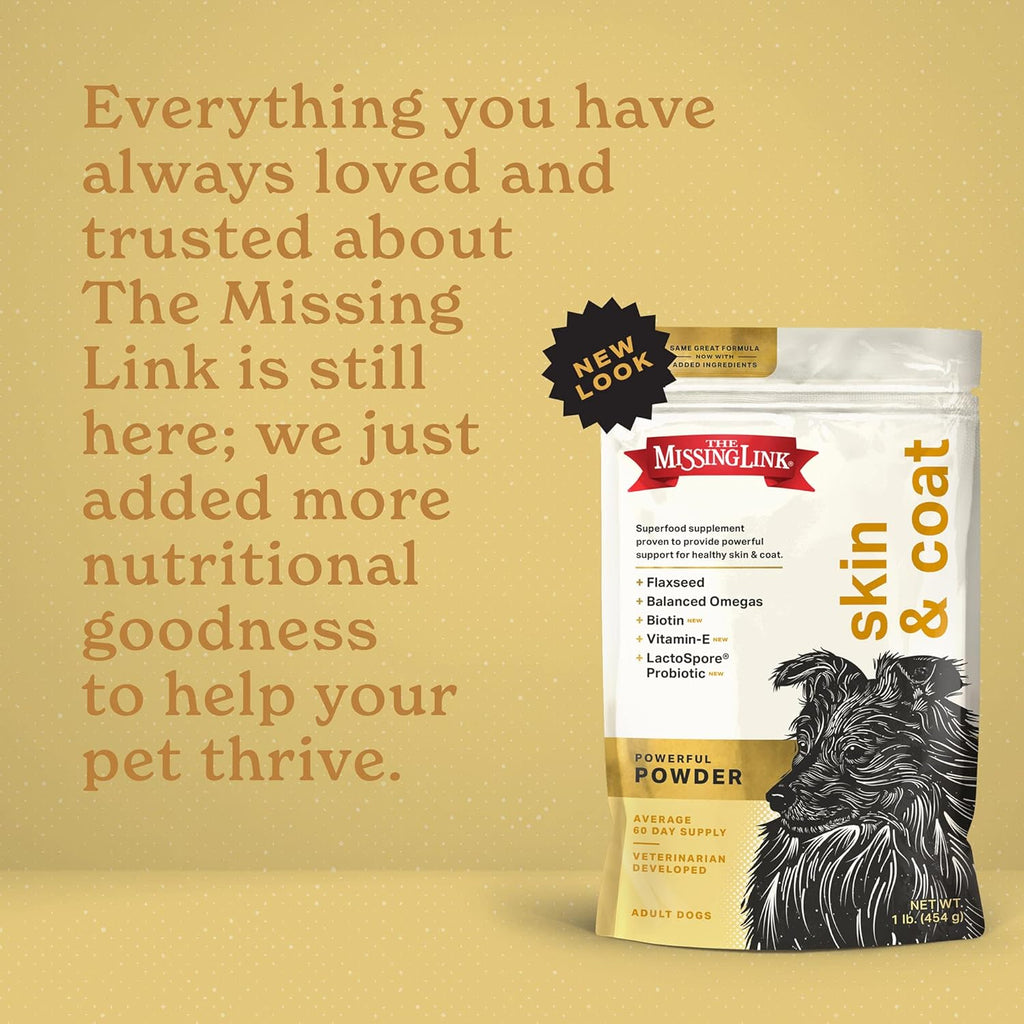 The Missing Link Skin & Coat + Probiotics 454g - Suplemento en polvo para perros