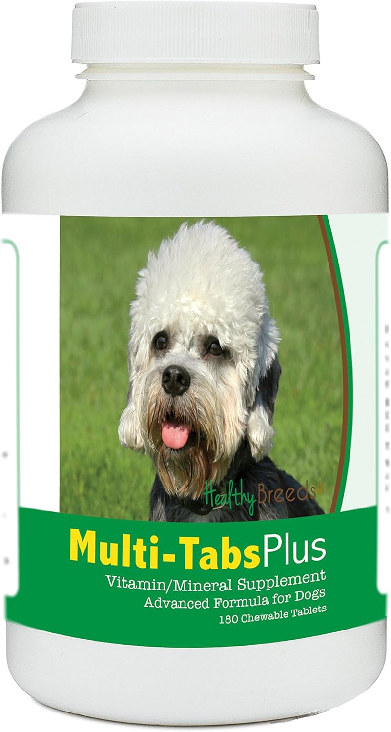 Healthy Breeds Dandie Dinmont Terrier Multi-Tabs Plus Comprimidos Masticables para Perros, 180 uds.