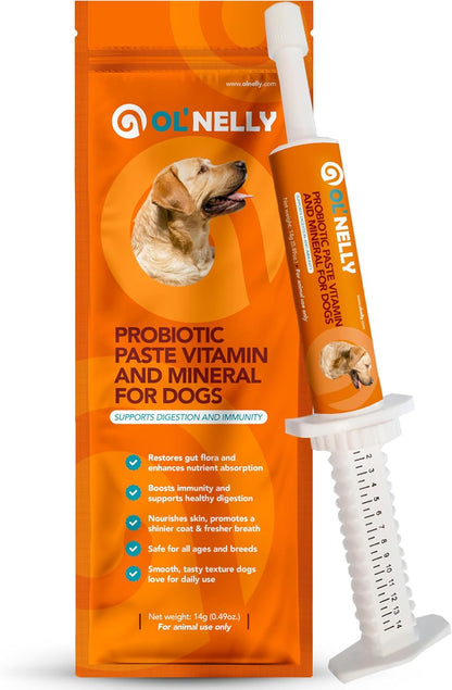 OL’ NELLY Pasta Probiótica para Perros y Gatos - 7.2 Mil Millones UFC, 6 Cepas + Prebiótico, 14g – Image 1