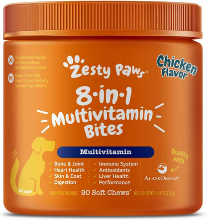 Zesty Paws Multivitamínico para Perros - – Glucosamina HCl y condroitina sulfato: Estos compuestos son conocidos – Image 1