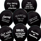 ROFLmart Sickloons Globos Divertidos Get Well Soon - Negro