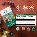 ORGANIC INDIA Té de Tulsi Original - Infusión de Albahaca Sagrada y Albahaca Africana, Relajante, Sin Cafeína - 18 Bolsitas, Pack de 3